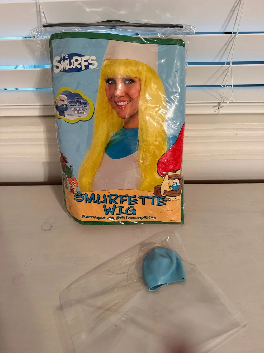 Adult Smurfette Wig Smurfs With Smurf Nose Costume Cosplay Theater Dress Up